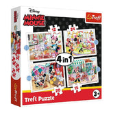 Trefl 4-in-1 Disney Minnie Mouse Puzzle - 12-24 Pcs | 34355